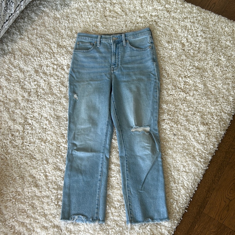 Madewell Light Blue Distressed Women Jeans